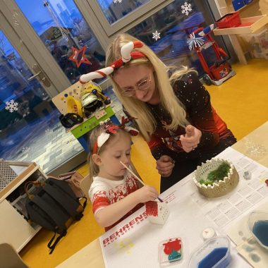 Adventsbasteln in der Kita Schlossmäuse