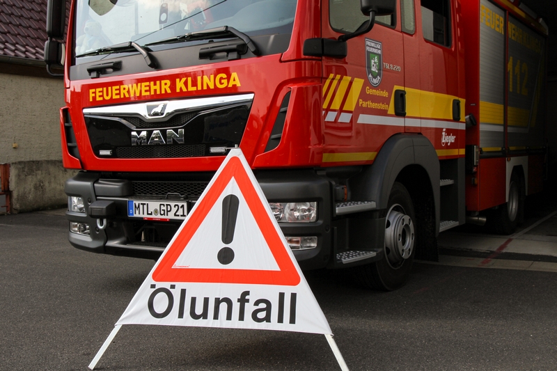 Einsatz wegen Ölspur