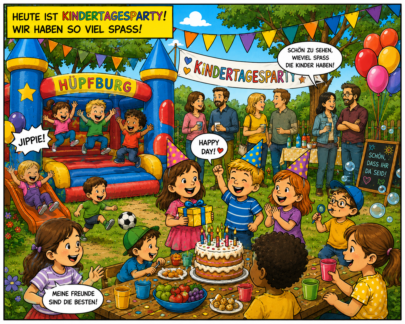 Ein fröhlicher Kindertag in der Kita Schlossmäuse/Pomßen